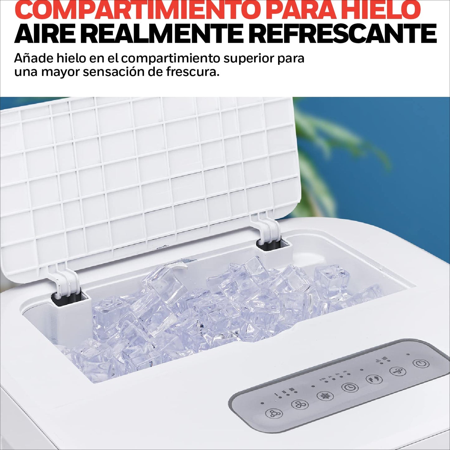 Honeywell Enfriador de Aire CL152 con Ionizador y Panel Antibacterial. 15 litros. Enfría hasta 19 m2