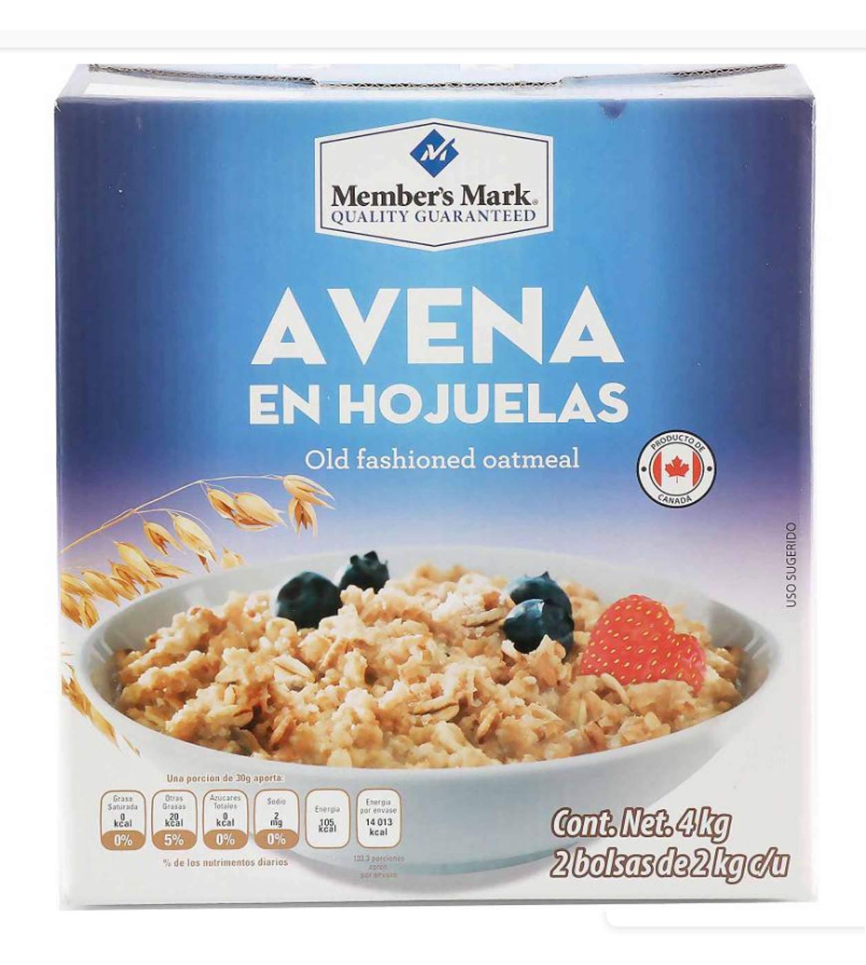 MEMBER´S MARK Members Mark - Avena En Hojuelas Old Fashioned 4 kg