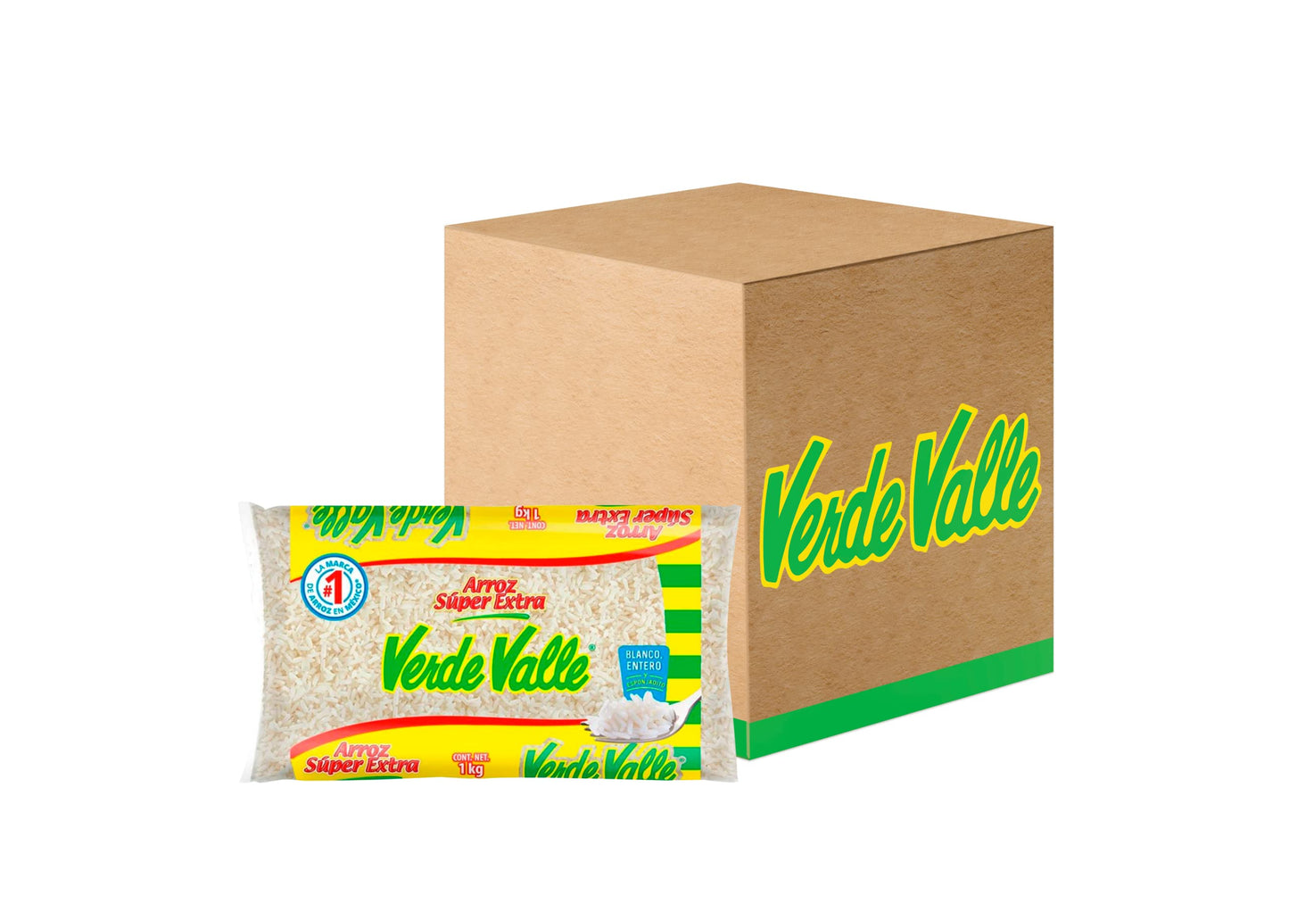 Verde Valle - Arroz Blanco Verde Valle Súper Extra (10 Piezas) 1 Kg