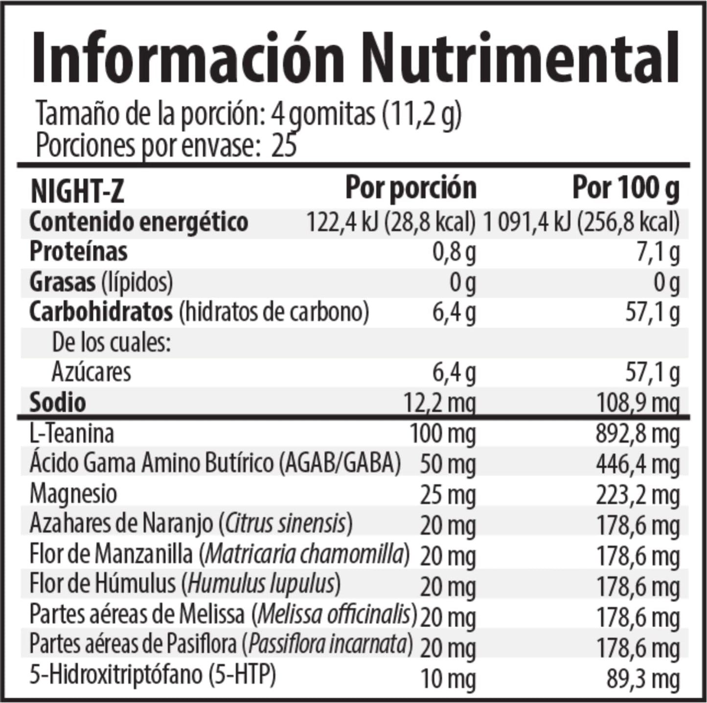 BELABEAR - Night - Z 100 Gomitas by Belabear