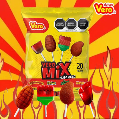 Dulces Vero - Dulces Vero Paletas Mix Picosito, Varios, 290 gramos