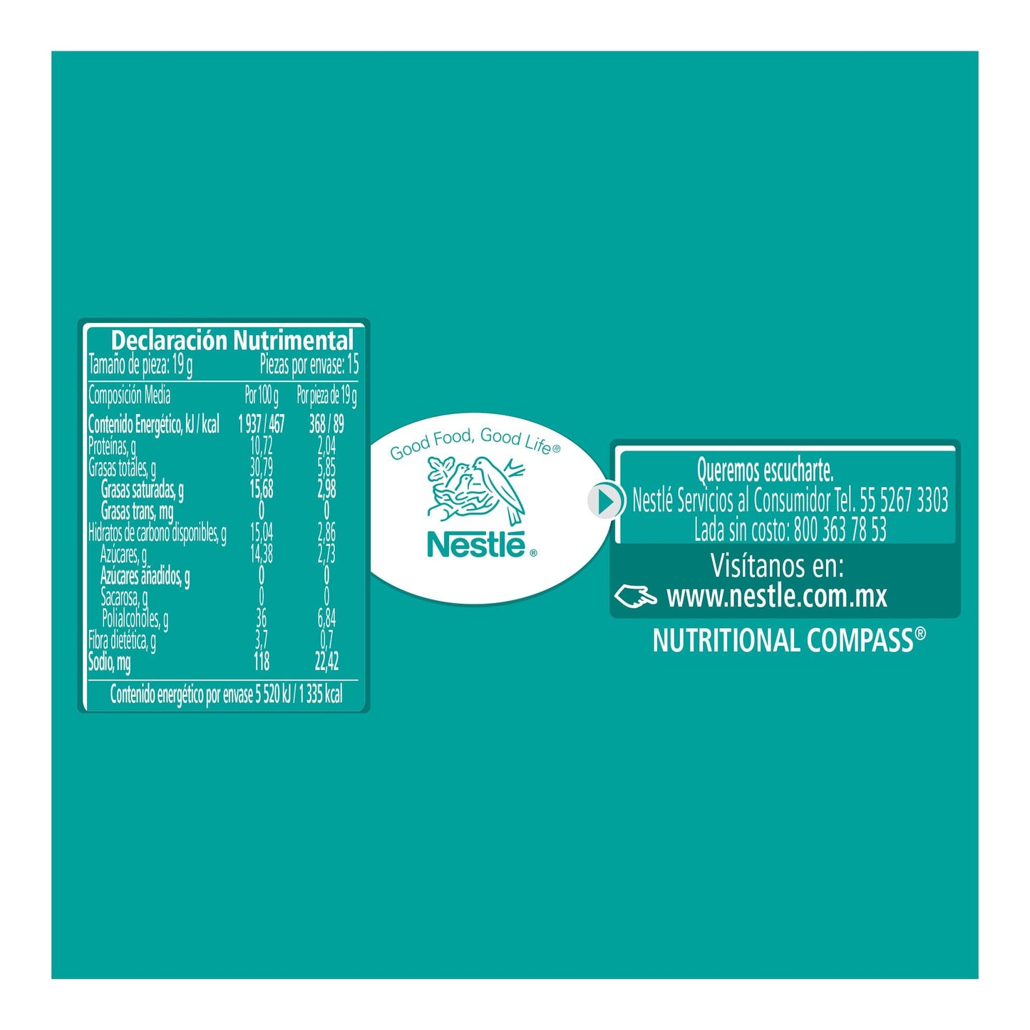 AMINZER Homwin Larin - Larín Sin Azúcar, Cero - 15 Piezas De 19 G C/U