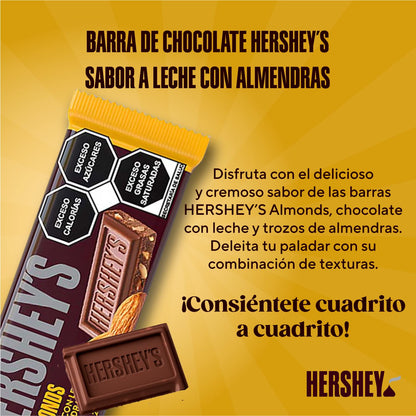 HERSHEY'S VARIETY PACK - Barras de Chocolate, Pack 16, 8 Chocolate Blanco con Galletas, 2 Chocolate Amargo, 2 Chocolate con Leche y Almendras, 4 Chocolate con Leche, 16x27 g