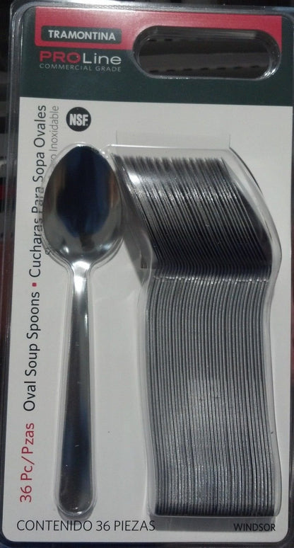 Tramontina Pro Line 36 Dinner Forks Commercial Grade Stainless Steel + 36 Spoon