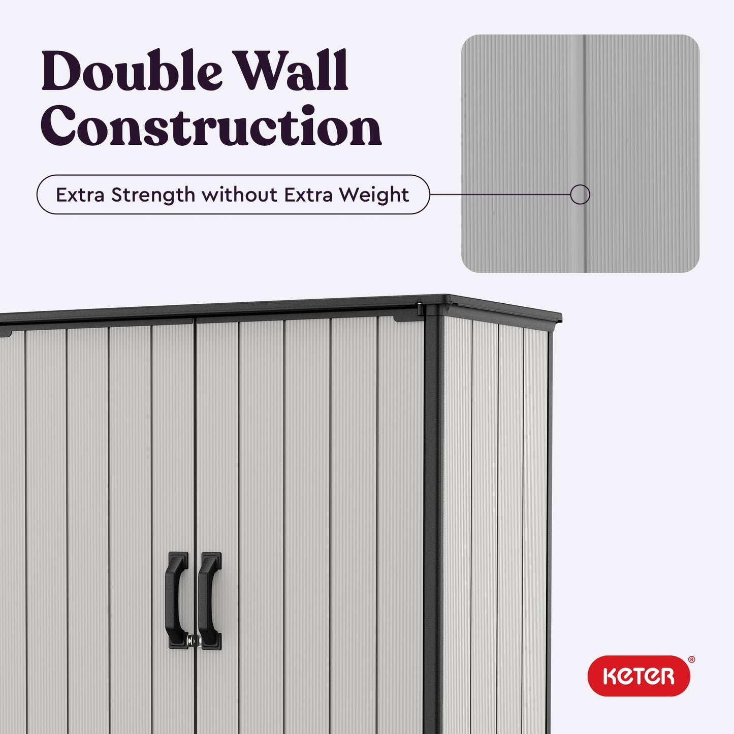 Keter Premier - Cobertizo de Almacenamiento de Resina Alta para Muebles de Patio, Accesorios de Piscina y Bicicletas