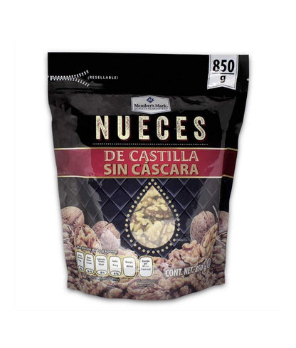 “Genérico” - NUECES DE CASTILLA SIN CÁSCARA MEMBERS MARK PAQUETE GRANDE DE 850 GRAMOS SNACK BOTANA BOCADILLO MERIENDA CASA NEGOCIO