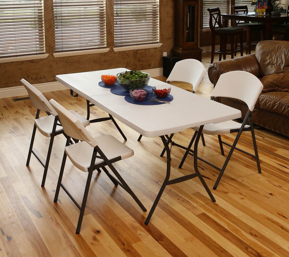 Lifetime Products Silla Plegable contorneada, Color Blanco