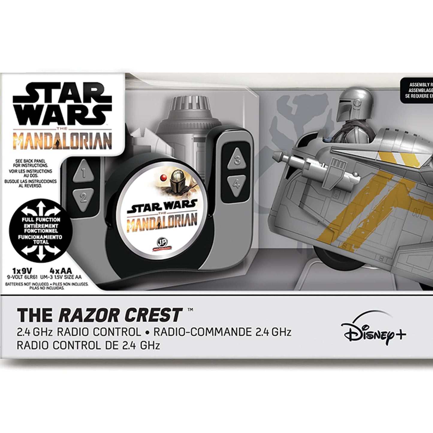 [Actualización 2021] Star Wars Mandalorian & The Child Grogu Baby Yoda Movie – Coche RC de 9 Pulgadas con Control Remoto – Control de Radio de 2.4 GHz