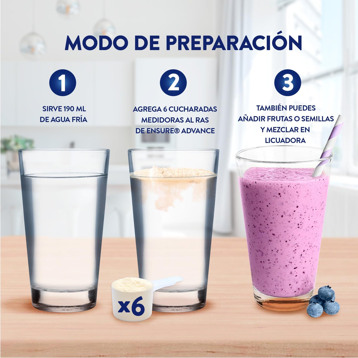 Ensure Advance - en Polvo 400g, Sabor Chocolate, Fuente de Proteínas y Nutrición Completa para Adultos, Clínicamente Probado