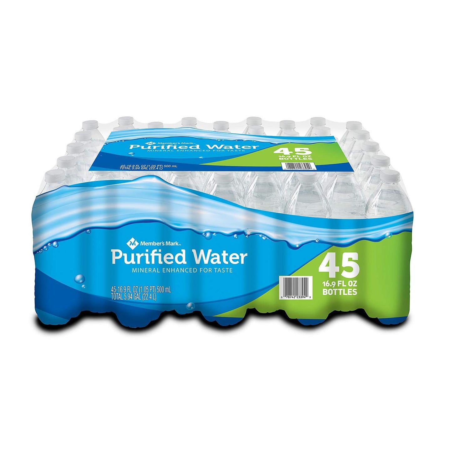 Member's Mark Agua embotellada purificada (16.9 fl. oz, 45 unidades) ES