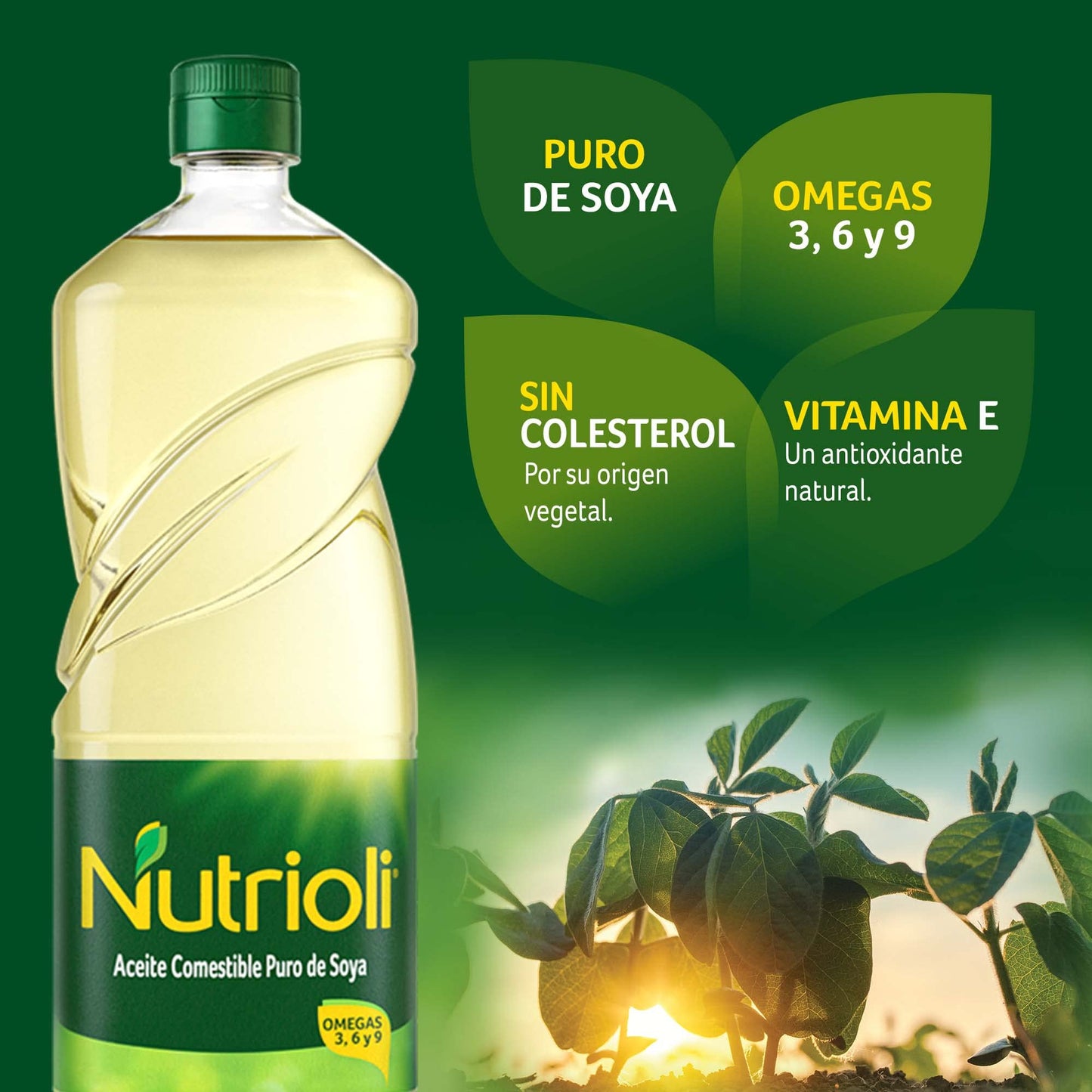Nutrioli - Aceite de Soya Nutrioli Tripack 946 ml