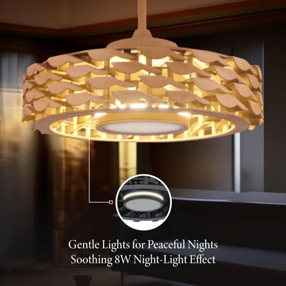 Todays Fans Ventilador de techo sin aspas con luces y mando a distancia, LUMIO - Ventilador de techo con barra descendente de perfil bajo o montaje empotrado con luces para recámara y más, LED