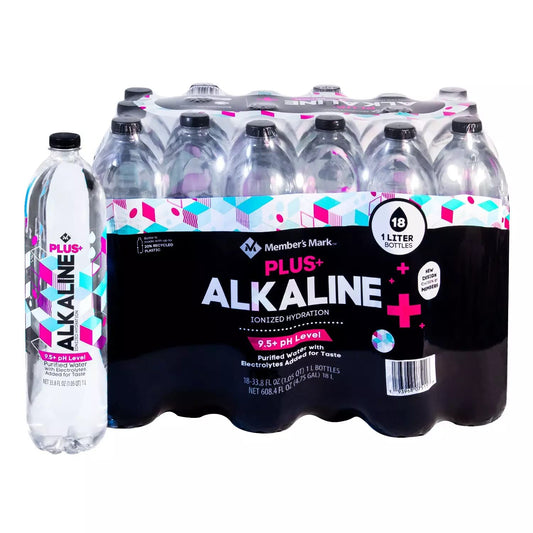 Member’s Mark Plus+ Agua alcalina (1 litro, 18 unidades)