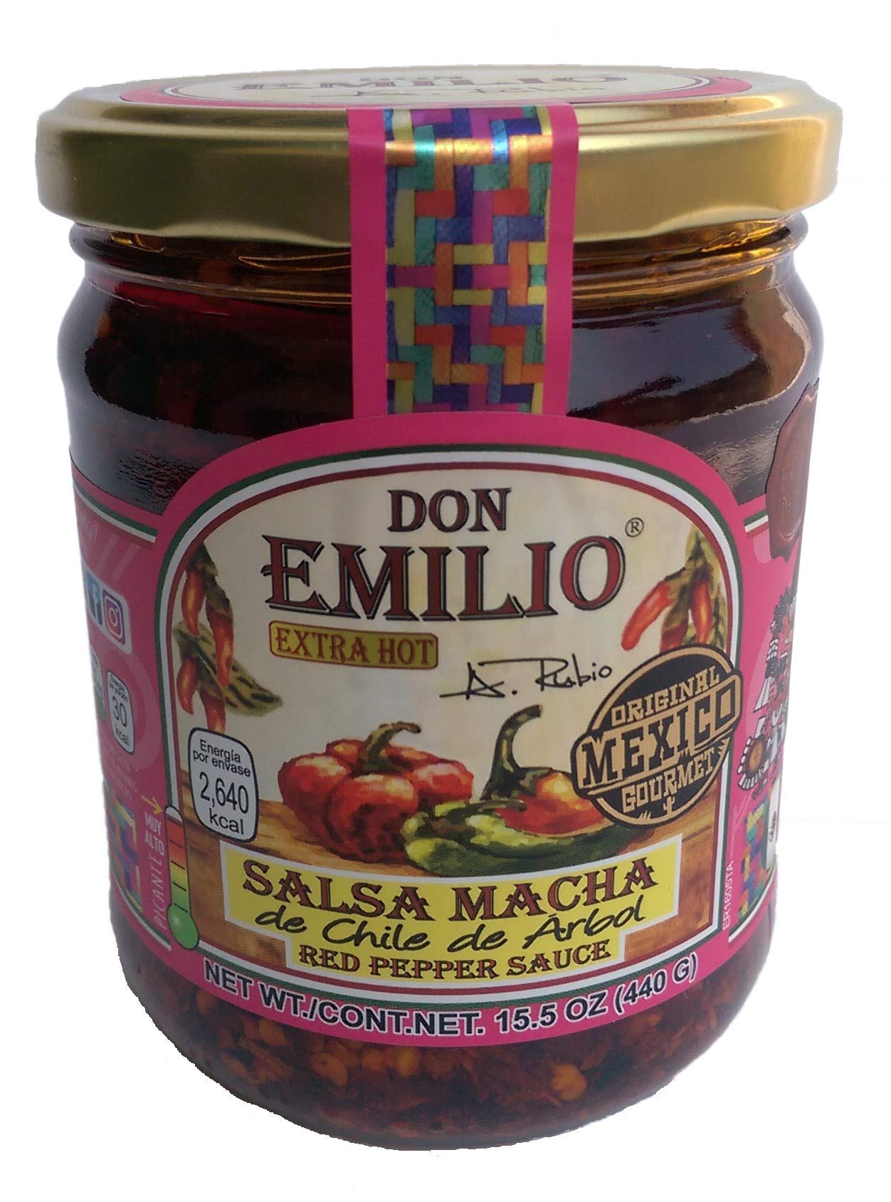 Don Emilio - Salsas Macha Don Emilio 15.5oz Chile de árbol