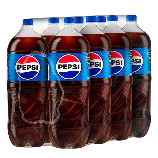 Pepsi Regular - Refresco de Sabor Pepsi 1 Paquete con 8 Botellas de PET de 3 Litros Cada Una.