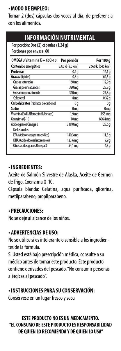 Solanum - Omega 3 - 120 Mini Cápsulas hechas con Salmon por Solanum