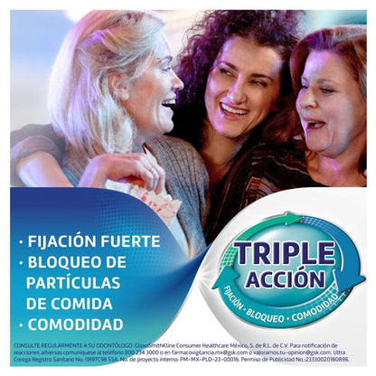 Corega Ultra Crema Adhesiva para Prótesis Dentales, Fijación Fuerte, Sin Sabor, 40g