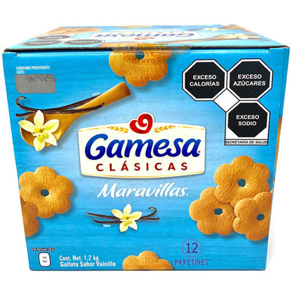 Maravillas - galletas gamesa maravillas | 12 paketines 1.2kg | pan | candy | cafe | leche | chocolates | snack | butter | vainilla | mermelada