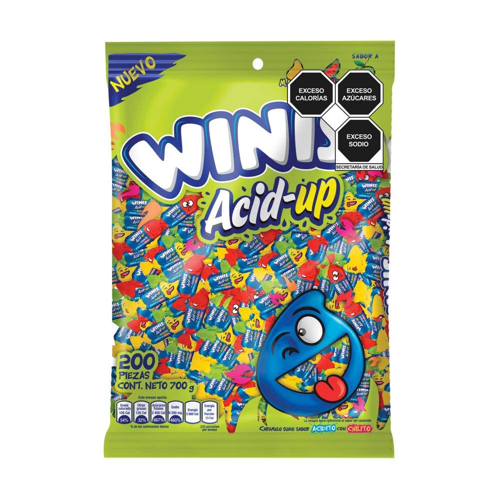 Winis acid-up 200 piezas +cubrebocas high performance lavable gratis