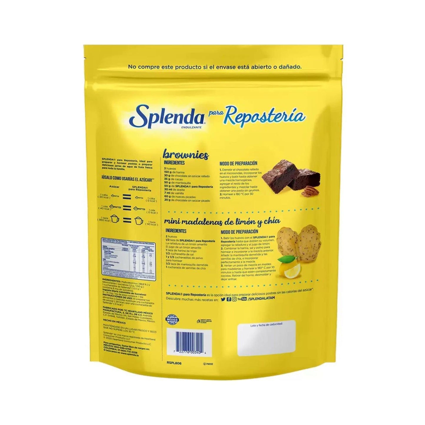 Endulzante Splenda Para Repostería 550g