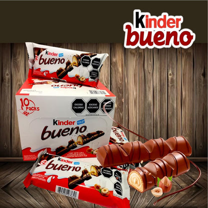 Kinder - Kinder Bueno Chocolate Con Leche Y Crema De Avellana - 10 Piezas