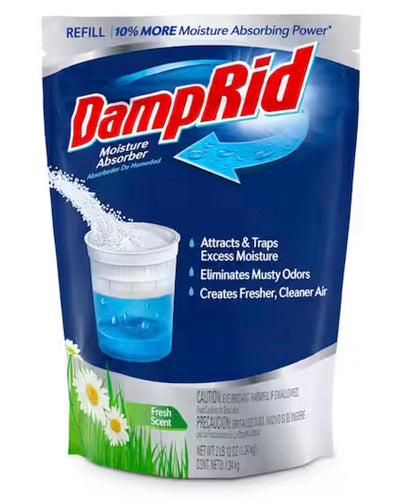 DampRid - Recambio Absorbente de Humedad, Aroma Fresco, 45 onzas