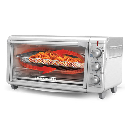 BLACK + DECKER - Horno con freidora de aire BLACK+DECKER extra amplio