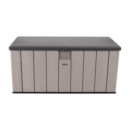 LIFETIME - Caja de almacenamiento para exteriores de 150 galones, tapa gris