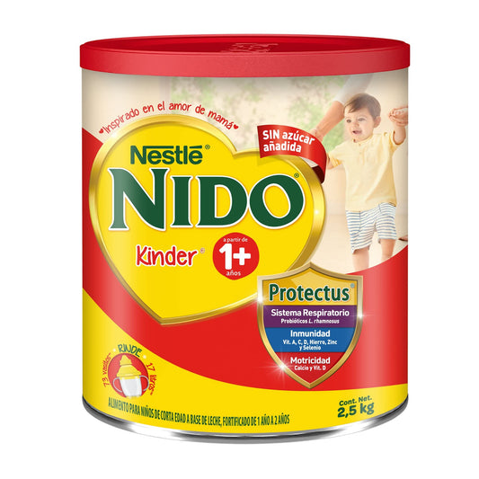 Nido Kinder, Alimento para Niños a partir de 1 año, Lata 2.5kg