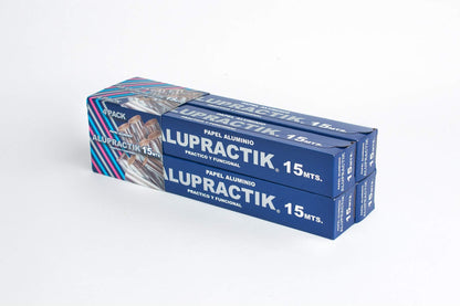 Generica - Alupractik - PAPEL ALUMINIO ALUPRACTIK 15 MTS (4 PACK)