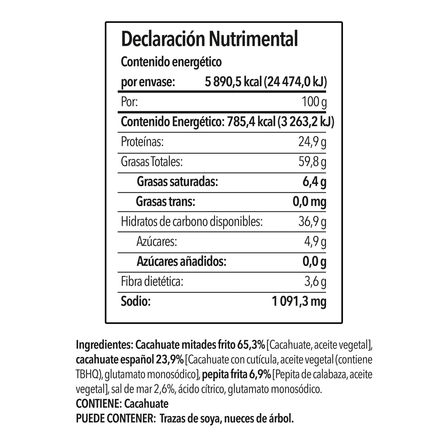 Mezcla Salada Nature Sun 750g