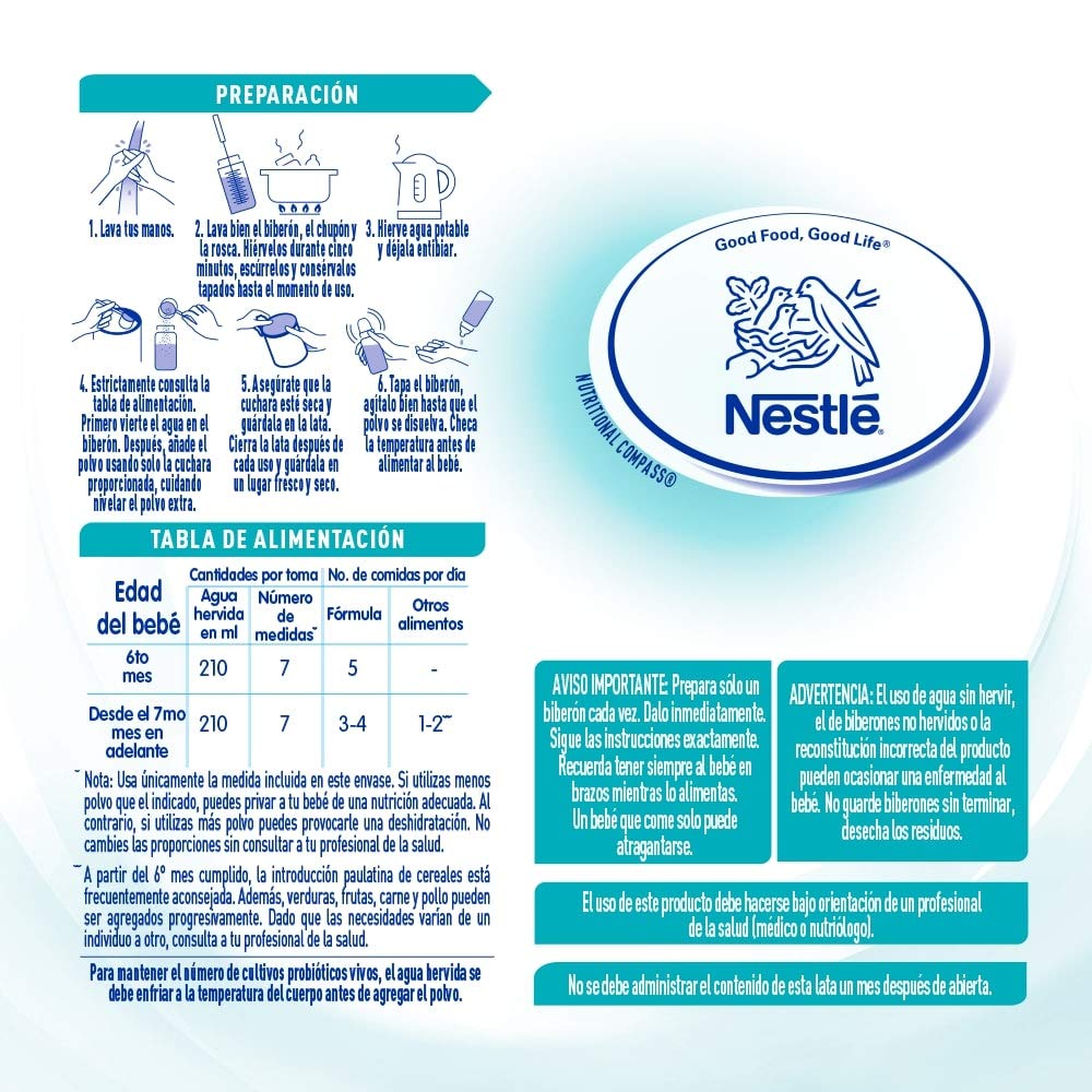 Nestle Nan Fórmula Infantil 2 Optipro, 1.2kg, Pack of 1