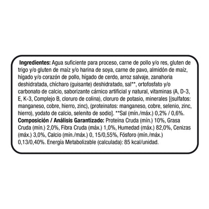 Purina Beneful Alimento Humedo para Perros Adultos con Sabor de Pavo y Arroz - 1 Pack x 20 Piezas de 100 g c/u, Total: 2000 g