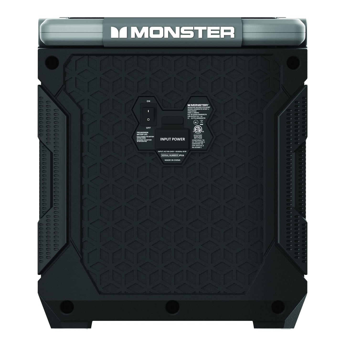 Monster Rocker Sport 270 - Altavoz inalámbrico portátil para interiores y exteriores