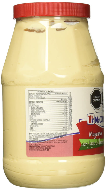 McCormick Mayonesa con Jugo de Limones, 3.4 Kg