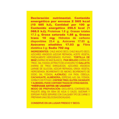 Mole En Pasta Xiqueño 2 Pzas De 500 G