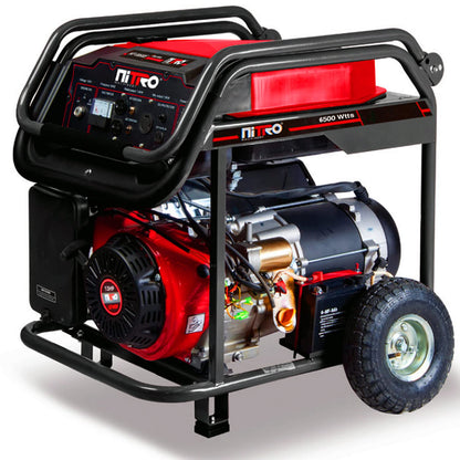 Nitro - GENERADOR 6500Wtts 110-220V 13HP CON MARCHA BATERIA Y LLANTAS GASOLINA 4T NITRO NIT-G6500E