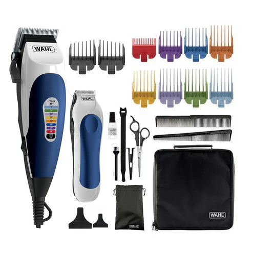 Wahl - Wahl Kit de Peluquería para Cortar y Retocar Cabello Deluxe Color Pro con Accesorios y Estuche