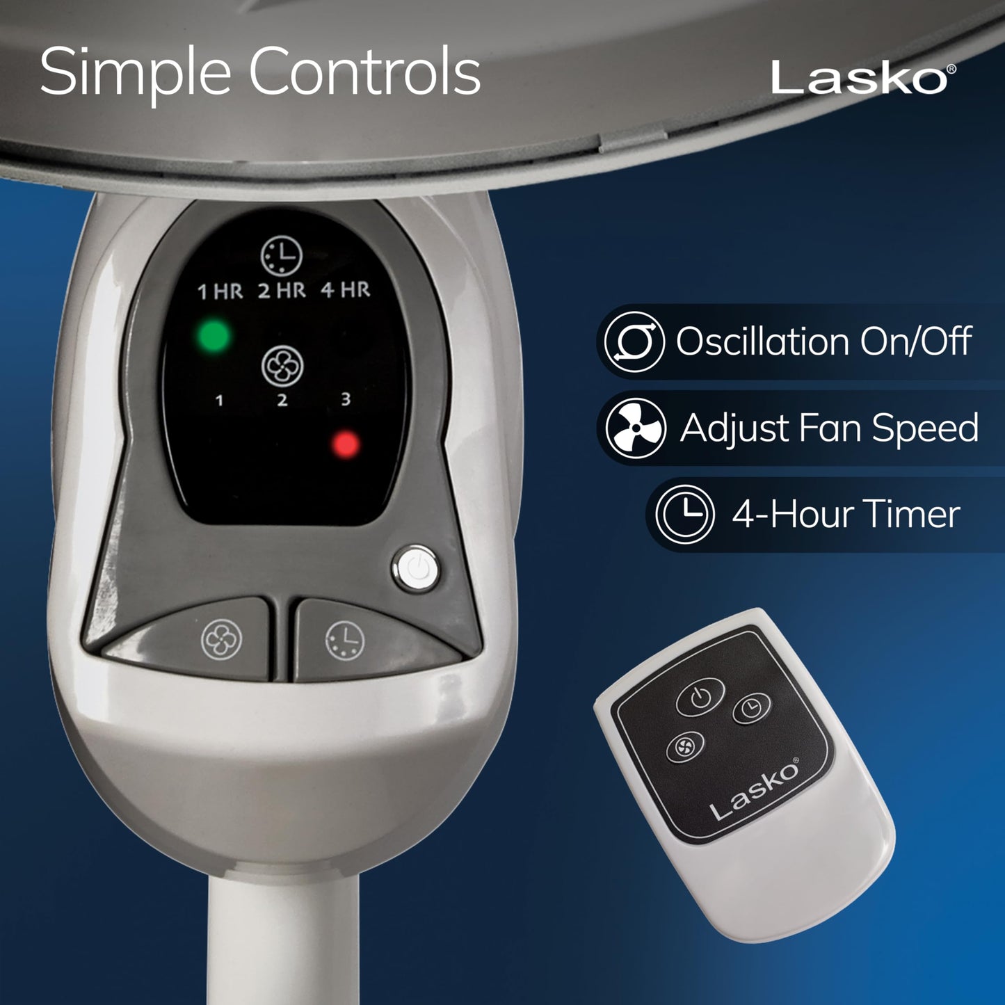 Lasko 1827 Ventilador de pedestal ajustable con elegancia y rendimiento de 18 pulgadas