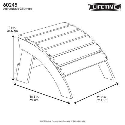 Lifetime - 60245 Adirondack Ottoman, Brown