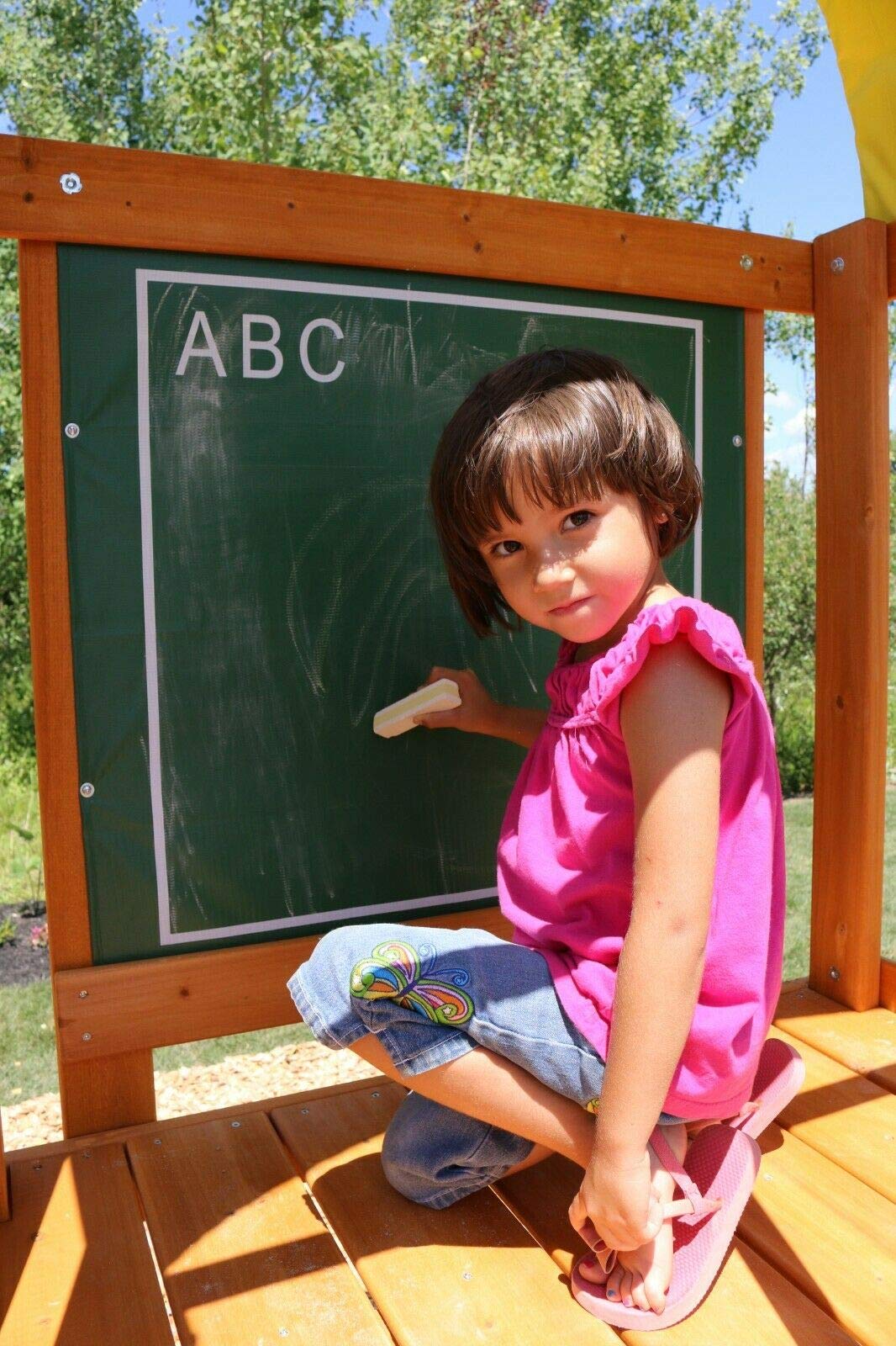 Unknown - Juego de columpio de madera para el techo, patio de juegos para niños, para jugar al aire libre, patio y caja de arena