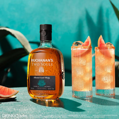 Buchanan's, Two Souls 750 ml, Whisky Escocés, Acabado en Barricas de Tequila, Dulce y Notas Herbales