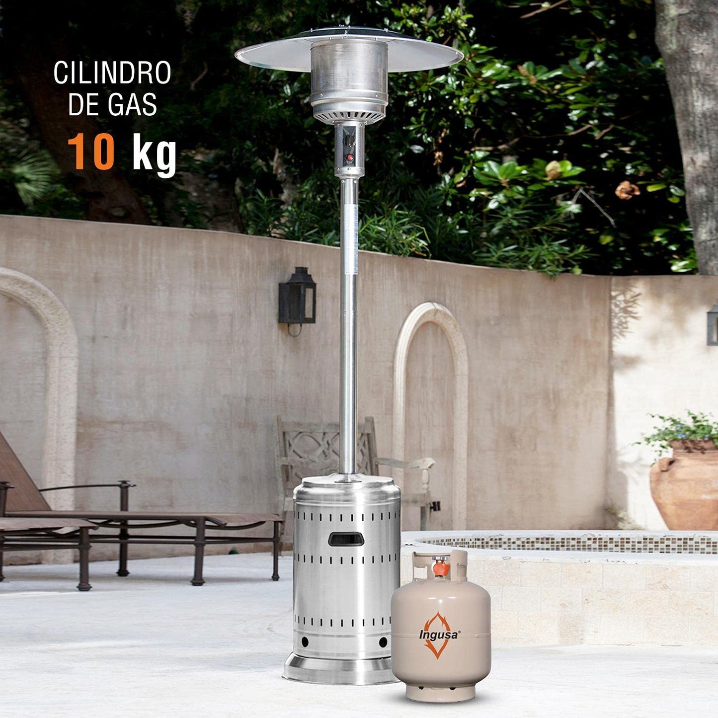 Ingusa - CILINDRO PARA GAS LP 20LBS PORTATIL VÁLVULA QCC AMERICANA