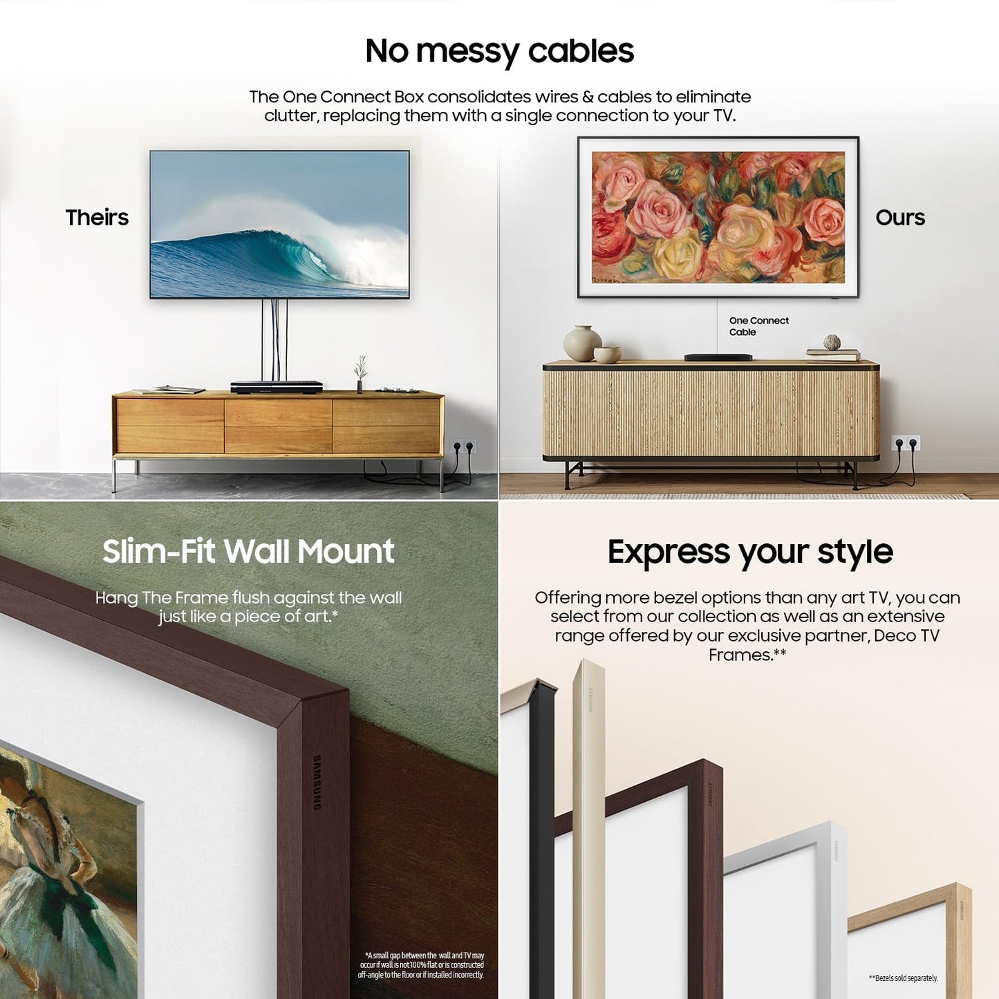 SAMSUNG 50-Inch Class QLED 4K LS03D The Frame Series Quantum HDR Smart TV con Dolby Atmos, Modo artístico, antirreflectante, Marco Personalizable, Montaje de Pared Delgado con Alexa Incorporado