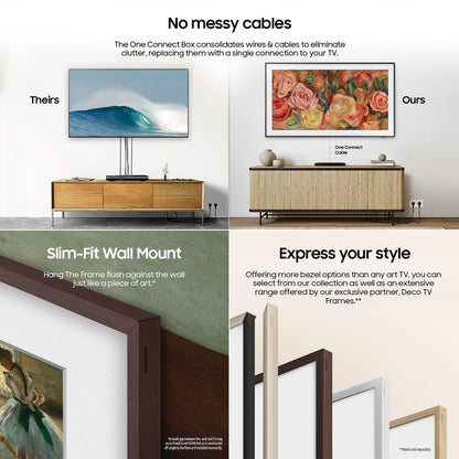 SAMSUNG 50-Inch Class QLED 4K LS03D The Frame Series Quantum HDR Smart TV con Dolby Atmos, Modo artístico, antirreflectante, Marco Personalizable, Montaje de Pared Delgado con Alexa Incorporado
