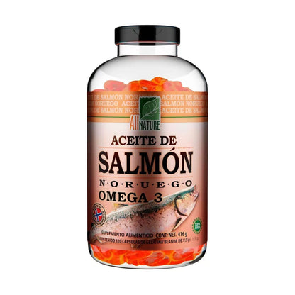 Aceite De Salmon Noruego Omega 3 All Nature 320 Cápsulas Varios artistas