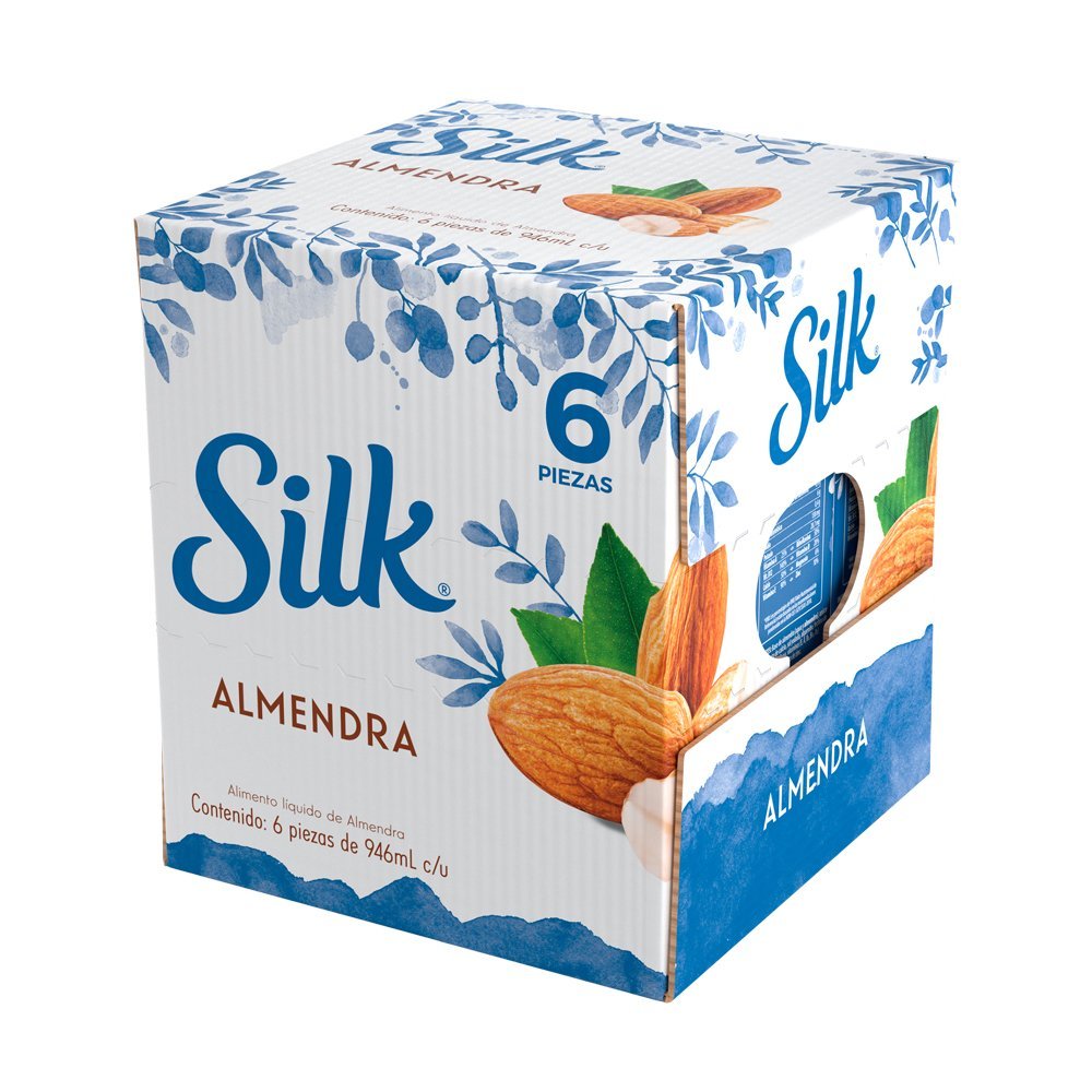 Silk Almendra, 946 ml, 6 Piezas