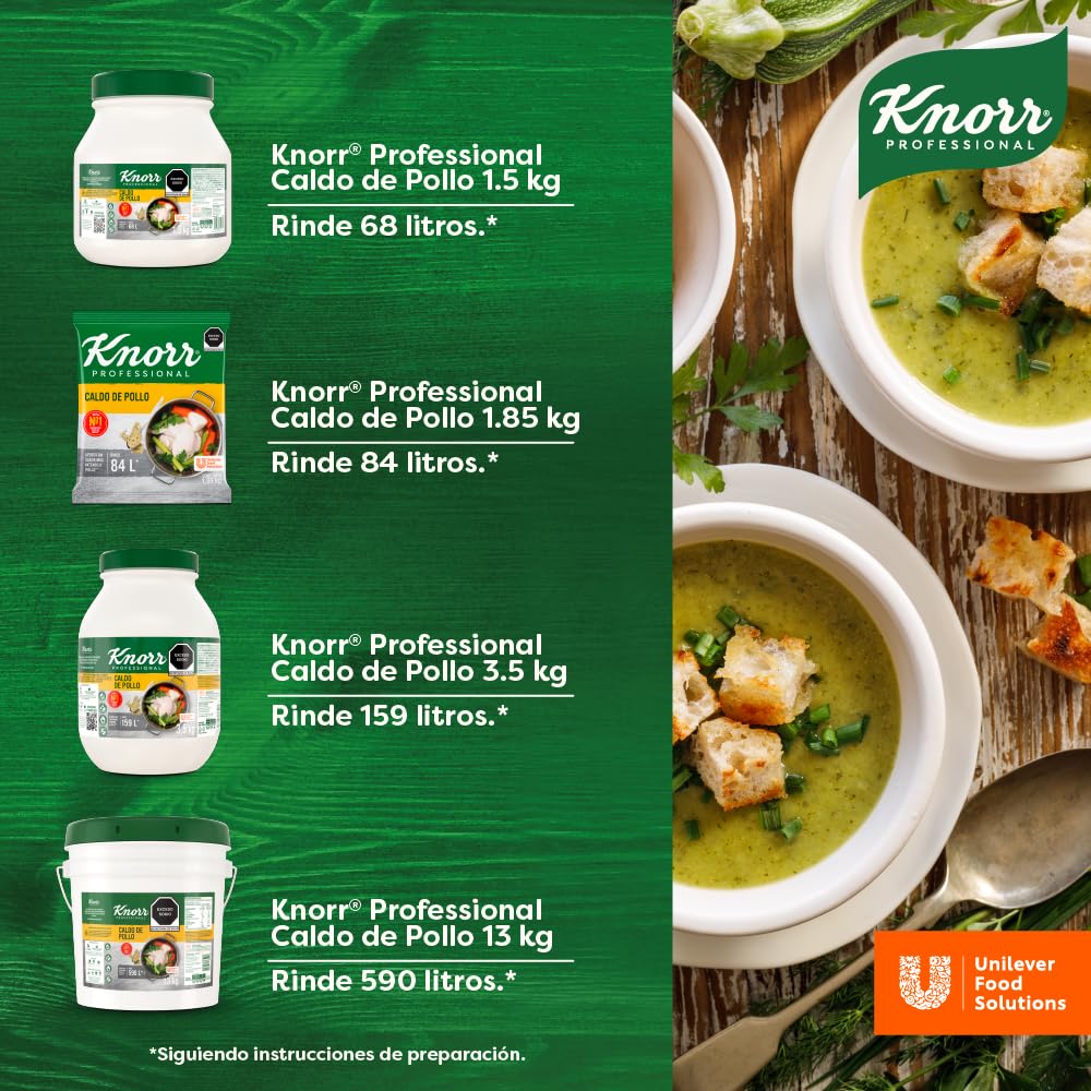 Knorr - Knorr, Caldo de Pollo en Polvo, Rinde 68 Lts, 1.5 kg.