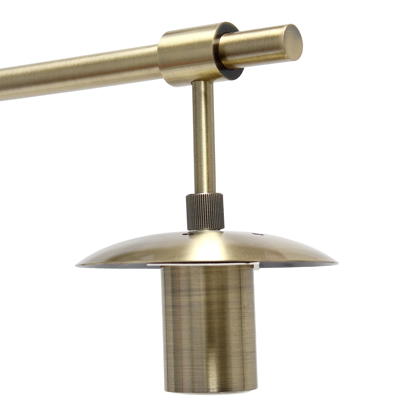 Elegant Designs LT2115-ABS - Lámpara de mesa moderna de vidrio blanco de mediados de siglo, con brazo de latón antiguo y base de mármol para estudio, sala de estar, recámara, entrada, latón antiguo