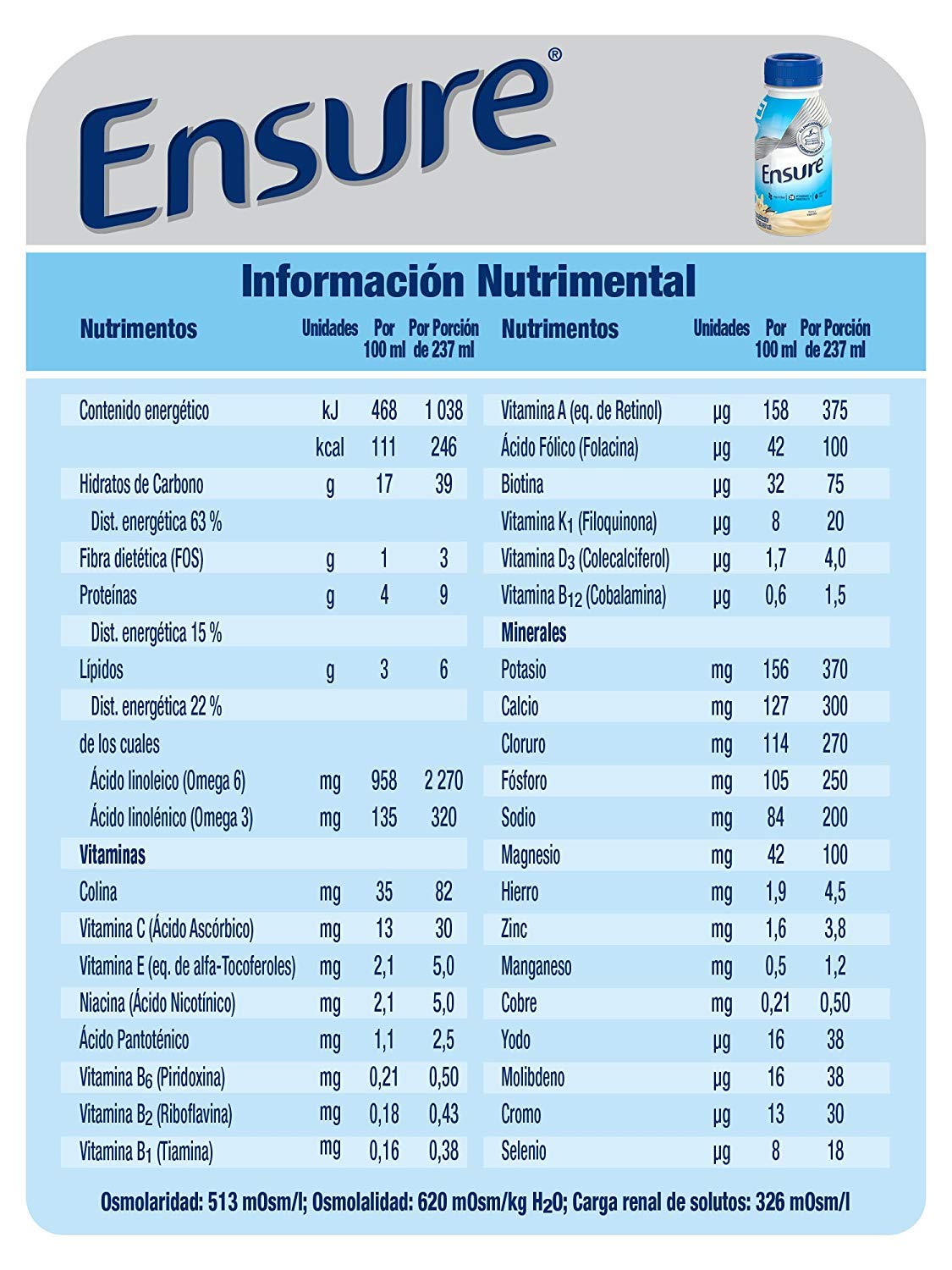 Ensure Regular Multisabor (12 Piezas)